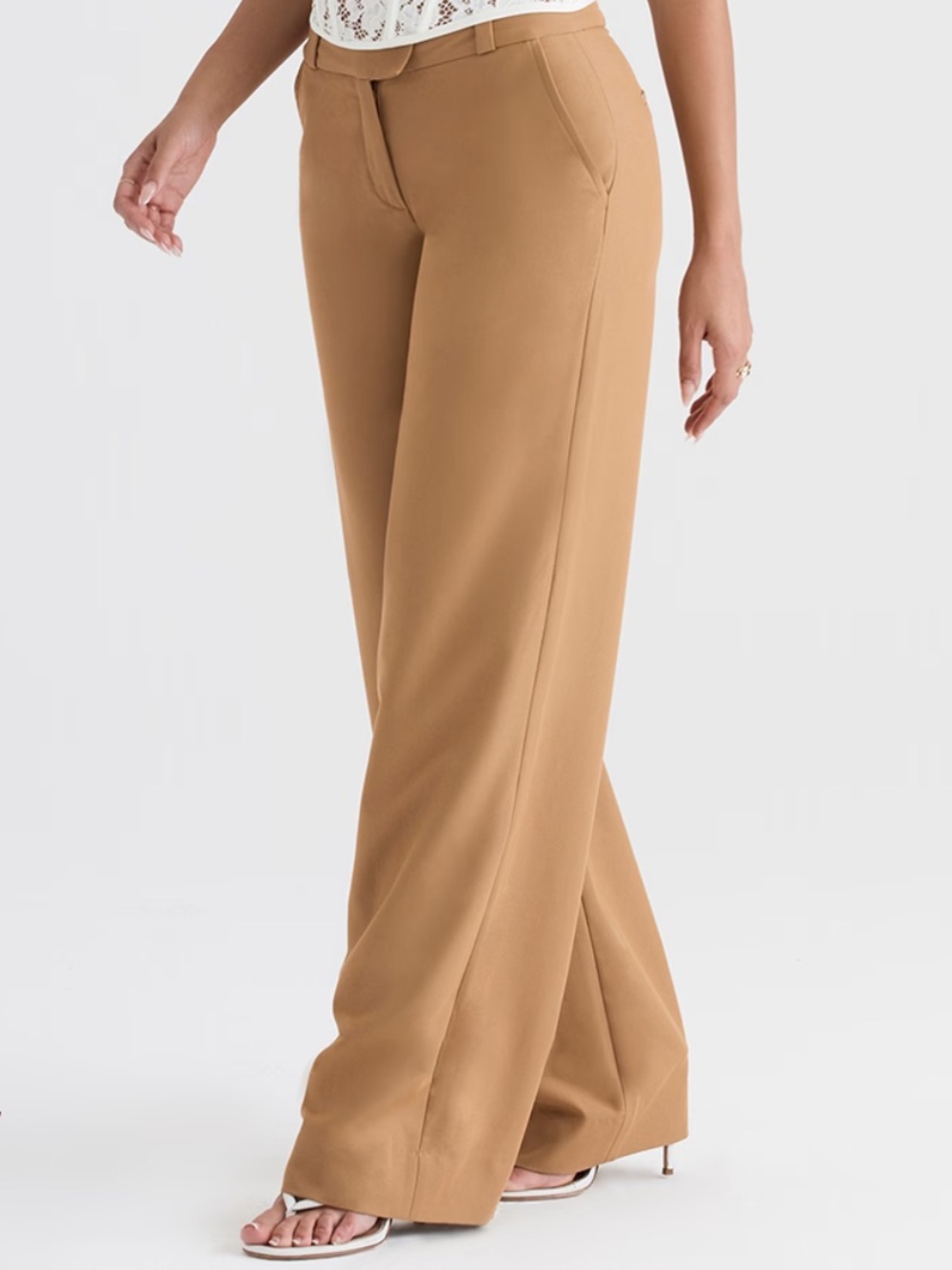 House of CB CAMERON Caramel Relaxed Tailored Trousers XS